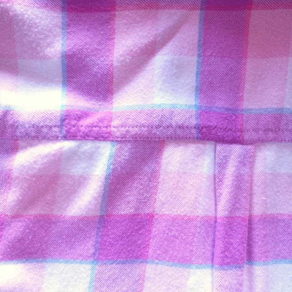 Size 15/16 Girls' Abercrombie Kids Pink Soft Flannel Plaid Button-Up Shi… - Picture 5 of 9